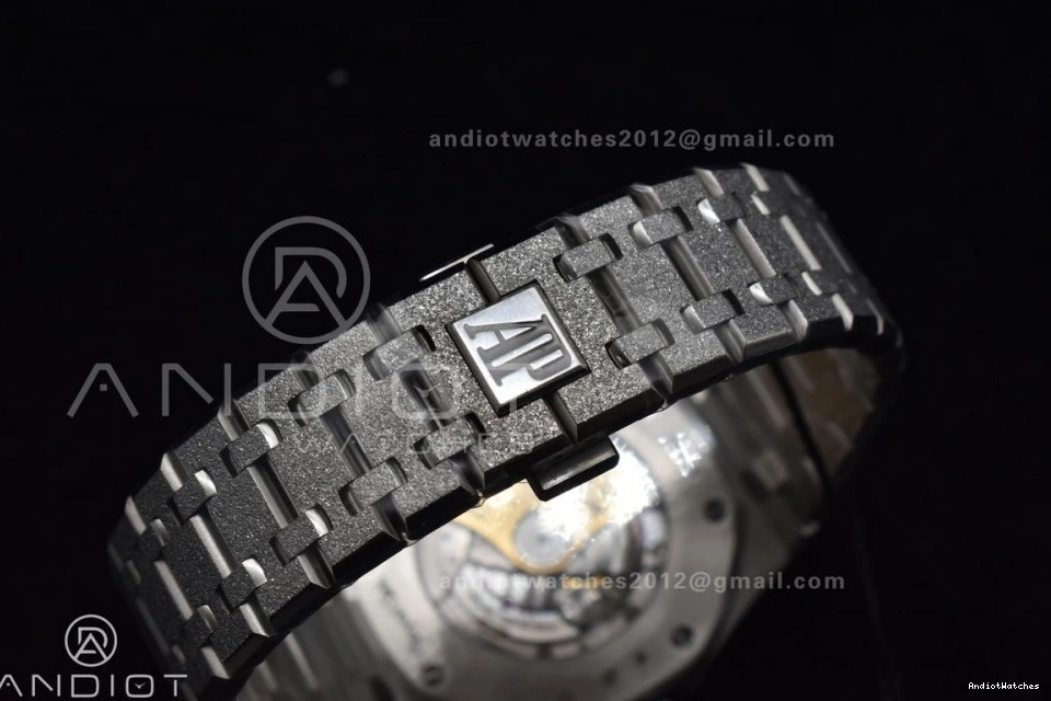 SS ZF 1:1 A Best 1095 Edition Case Textured Oak SS on Royal Frosted Versatile Blue 41mm Bracelet 15400 Dial 0412